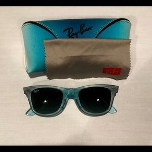 Ray Ban blue “Wayfarer” polarized sunglasses